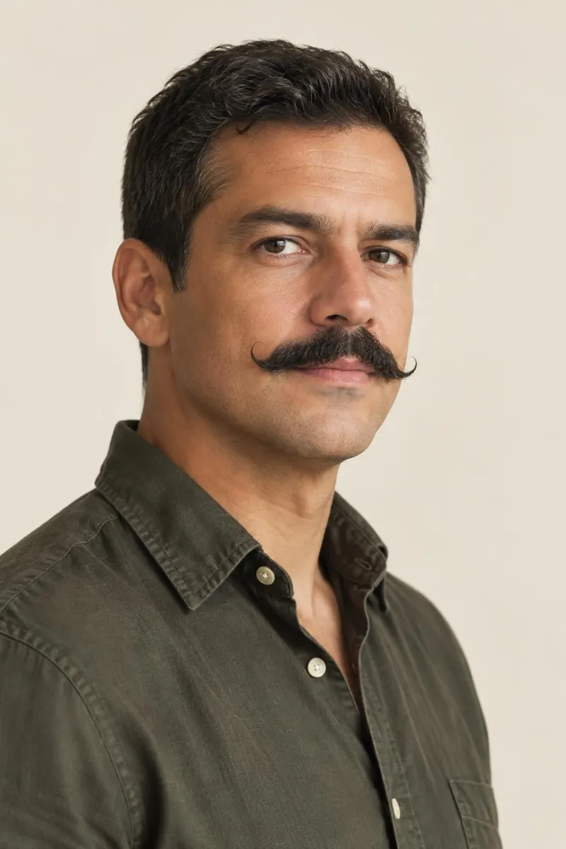 Exemplo de estilos de bigode